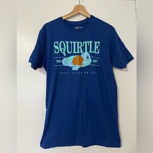 Pokemon official tshirt squirtle blue size XL men gotta catch them all